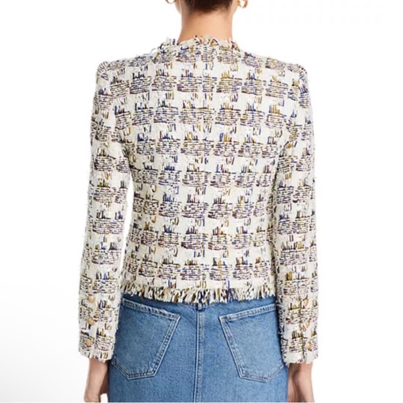 L'Agence Angelina Ivory Tweed Jacket NWT - Picture 6 of 10